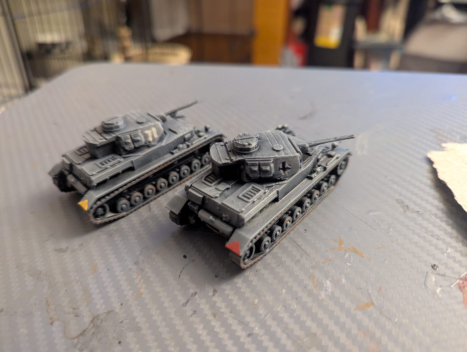 Prototype Fields of Iron tank miniatures